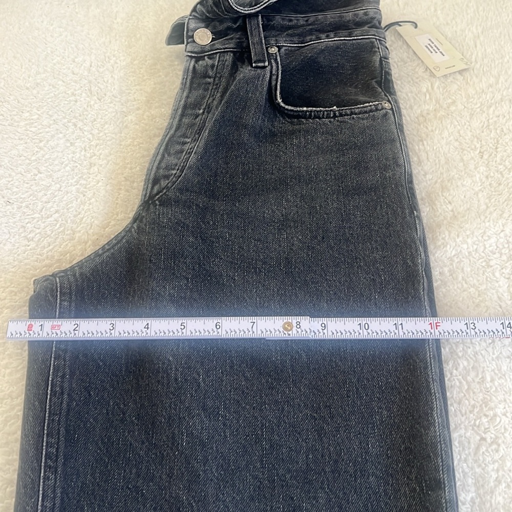 Agolde Echo‎ Taper Jean Flip Waistband Zephyr Wash Black Size 27 NWT - Picture 7 of 13
